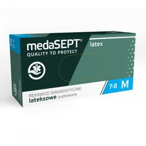 Jednorazové latexové ochranné rukavice  medaSEPT L