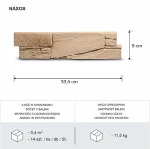 Betónový Obkladový  Kameň Naxos béžová / hnedá