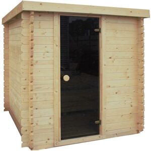 Exteriérová štvorcová sauna 2x2 m+ Pec Harvia Grátis!
