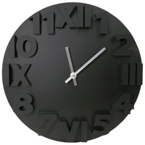 Hodiny Modern Wall Clock Black 42985 PZMOBC