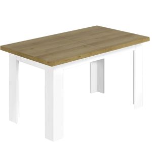Jedálenský stôl Ken 140 x 80 zlatý dub craft/biela