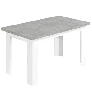 Jedálenský stôl Ken 140x80 beton/biela