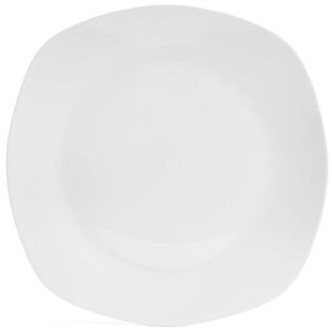 Keramický štvorcový tanier dezertný 20cm biely