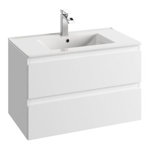 Kúpeľňová skrinka pod umývadlo Como D80 0D2S biela