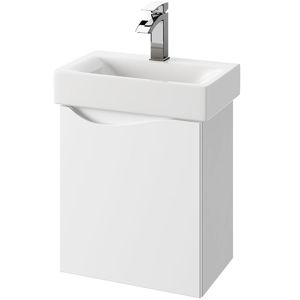 Kúpeľňová skrinka pod umývadlo Murcia D50 1D0S biela pravá