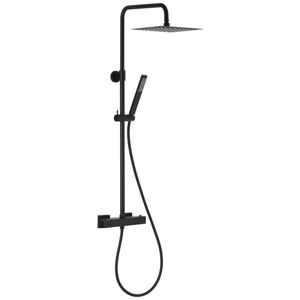 Logon Black Premium sprchovy system s funkcia dažďovej sprchy s termostatickým miešačom