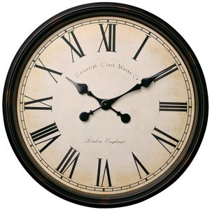 Nástenné hodiny vintage 50 cm hnedá-béžová