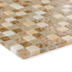 Obklad mozaika Marmor beige/glasmix 30,5x30,5x0,8