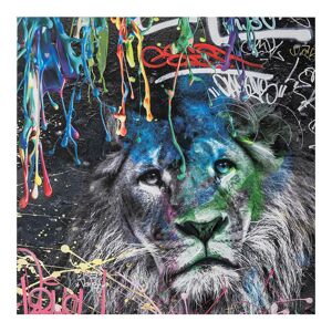 Obraz na plátne 80x80 Abstraktný lev – graffiti