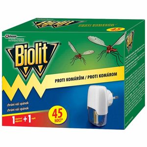 Odpařovač BIOLIT elektrický proti komárům 45 nocí 27 ml
