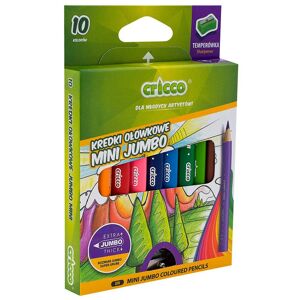 Pastelky Cricco trojuhlé Mini Jumbo 10 farieb balenie v krabičke so strúhadlom