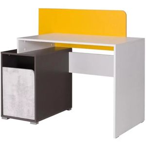 Písací stôl Bruno 8 120/100 grafit/enigma/žltá