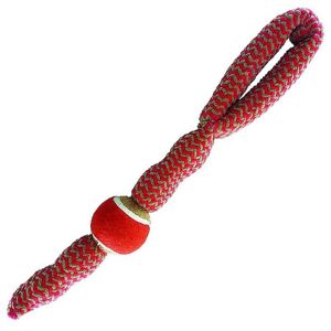 Plyšová tréningová hračka s tenisovou loptičkou a 4 píšťalkami 47 cm/145-155 g