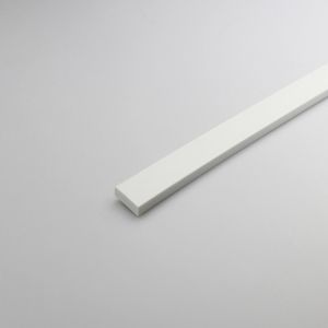 Profil plochý PVC biely 13x1000