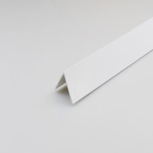 Profil uholníkový biely satén 30x30x1000