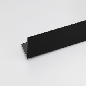 Profil uholníkový hliníkový práškový čierny 20x20x1000