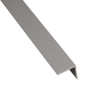 Profil uholníkový samolepící PVC sivý matný 19.5x19.5x2600
