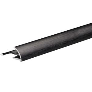 Rohový profil oválny hliník czarny Anod Brushed 2700/27/10 mm