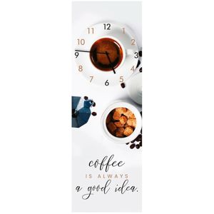 Sklenené hodiny 20X60 COFFEE