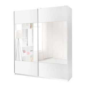 Skriňa Vario s zrkadlom biela 175 cm