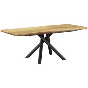 Rozkladací stôl Derrick 160/200x90cm Mdf/Oceľ – Dub Naturalny/Čierna