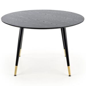 Stôl Embos 120 Mdf/Oceľ – Čierna/Zlatá