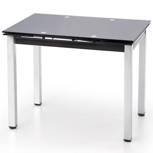 Stôl Logan 96/142 Sklo/Oceľ – Čierna