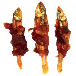 Sušená ryba obalená kuracím mäsom 6 - 8 cm