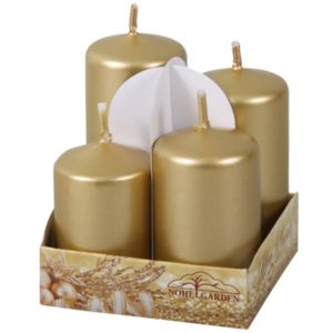 Svíčky adventní Stupňovité 4ks zlatá