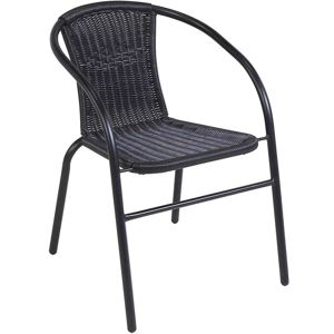 Ratanová stolička Bistro čierna