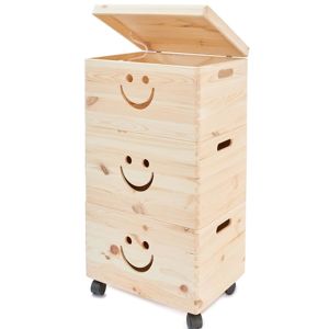 Trio „úsmev” drevený 39x30x74 prírodný