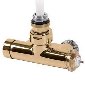 Uhlový termostatický ventil s ponorovou rúrkou  levé zlato 50 gz 1/2