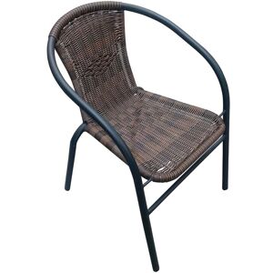 Záhradná ratanová stolička Bistro hnedá