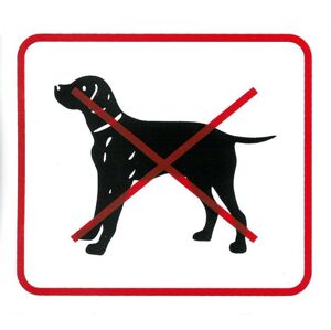 Zákaz vstupu se psem 110x90 mm samolepka