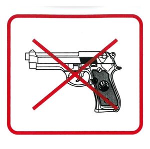 Zákaz vstupu se zbraní 110x90 mm samolepka